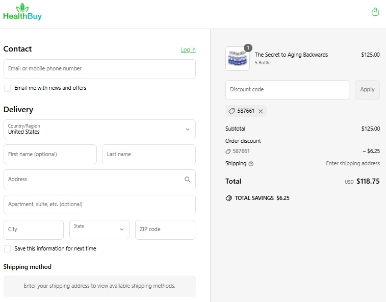 NAD+ - Secure Checkout Page